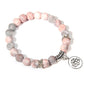 Handmade Natural Stone Lotus Ohm Buddha Beads Bracelet