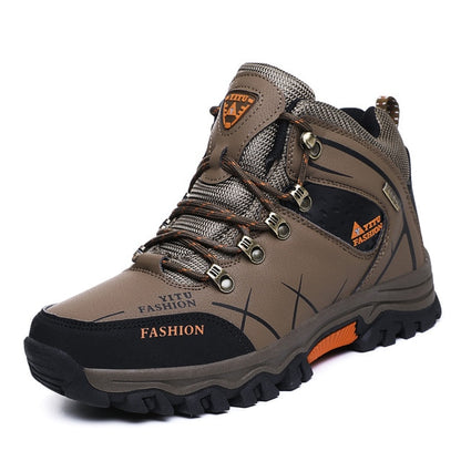 Waterproof Leather Sneakers Super Warm Men High Quality Outdoor Male Hiking Boots