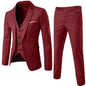 Men's Business Casual Clothing Groomsman three-piece Suit Blazers Jacket Pants Trousers Vest Sets