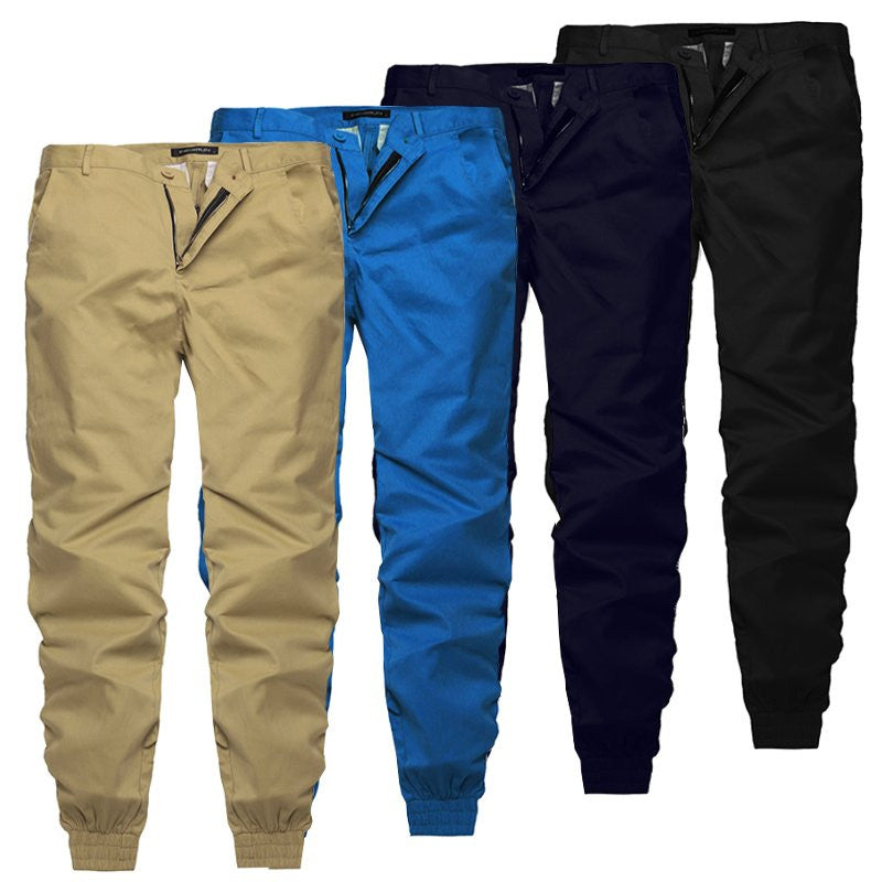 Men Casual Trousers Joggers Slim Fit