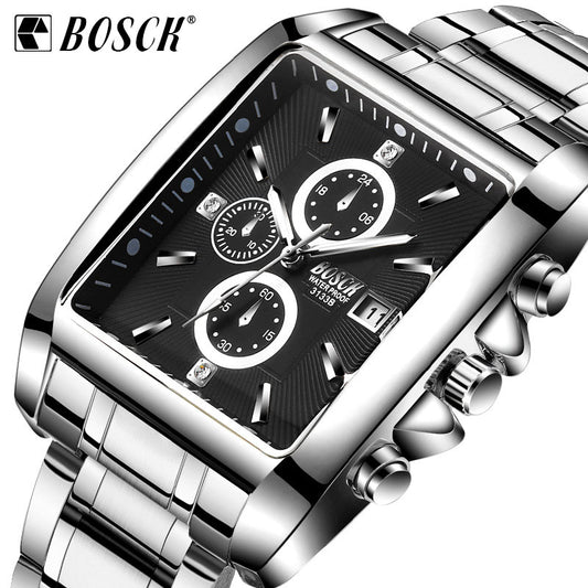 BOSCK men Square Dial Watch