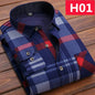 Casual Long Sleeve Plaid Warm Fleece Lining Shirts