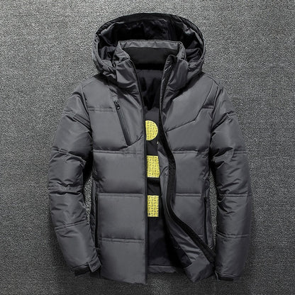 Men High Quality Fashion Casual Coat Hood Thick Warm Waterproof Down Jacket