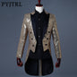 Tailcoat Stage Singer Prom Dresses Costume Wedding Groom Suit Jacket