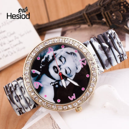 Hesiod Unique Super Star Marilyn Monroe Print Female Watch