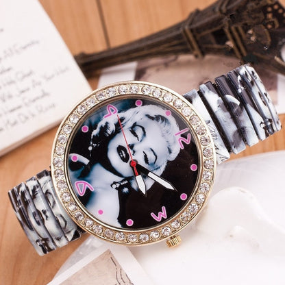 Hesiod Unique Super Star Marilyn Monroe Print Female Watch