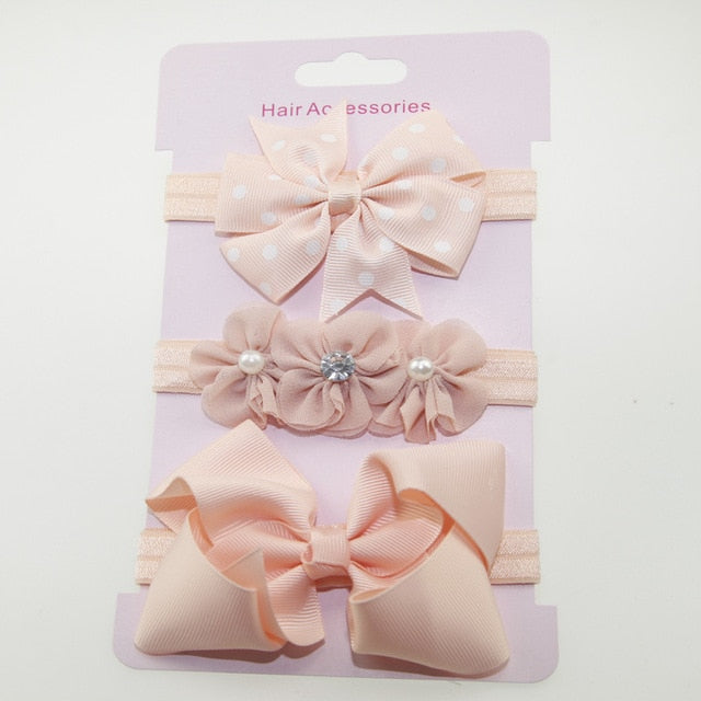 3Pcs Baby Elastic flower headband