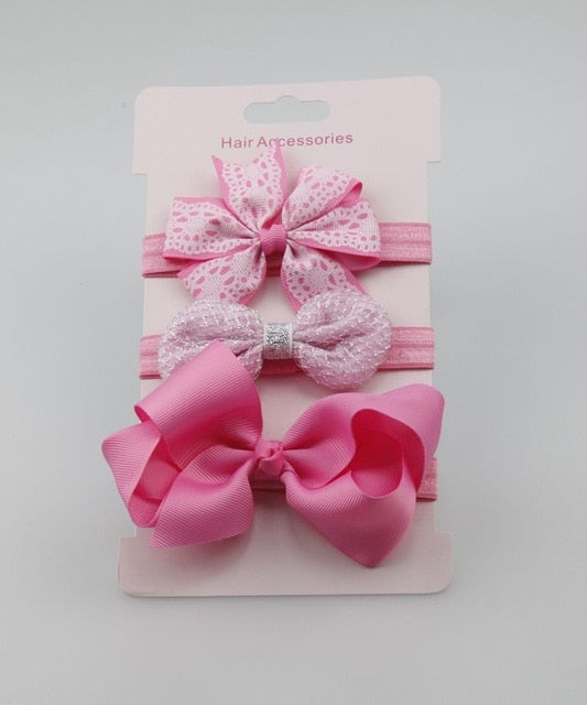 3Pcs Baby Elastic flower headband