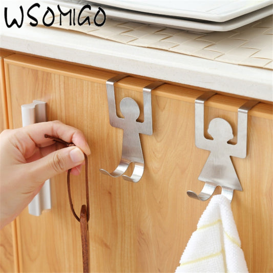 Stainless Steel Lovers Shaped Hooks Up Cartoon