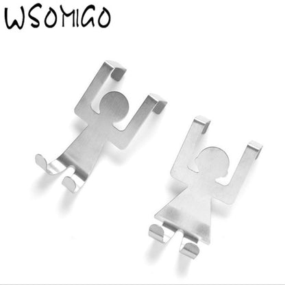 Stainless Steel Lovers Shaped Hooks Up Cartoon