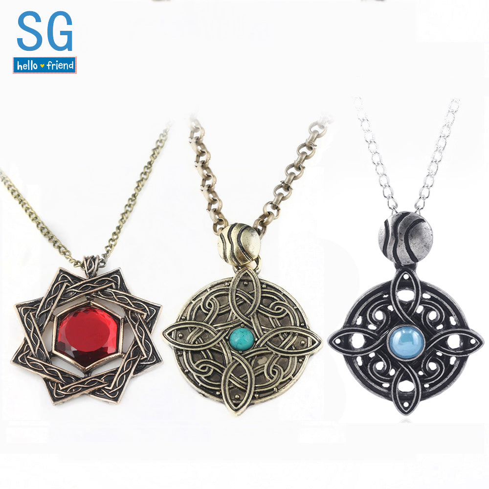 SG The Elder Scrolls 5 Skyrim Amulet of Mara Arkay Morrowind Pendants Necklaces Dark Brotherhood Dinosaur Triangle Men Jewelry