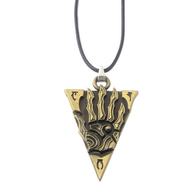 SG The Elder Scrolls 5 Skyrim Amulet of Mara Arkay Morrowind Pendants Necklaces Dark Brotherhood Dinosaur Triangle Men Jewelry