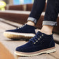 Men Winter Casual Shoes Solid Color Lace-UP