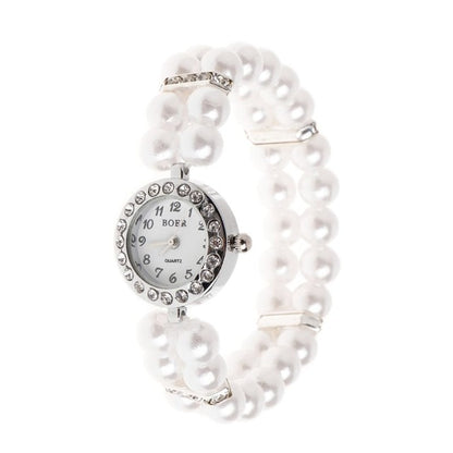 Women Watch Simulated Pearl Rhinestone