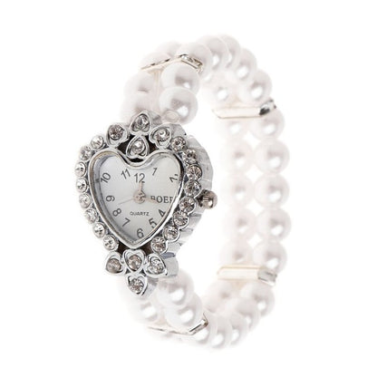 Women Watch Simulated Pearl Rhinestone