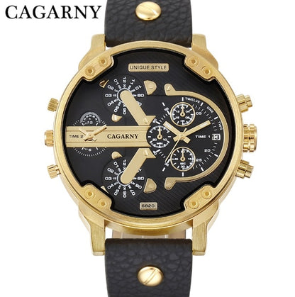 Classy Mens Wrist Watches Waterproof Dual Time Displays Military relogio masculino Male Clock