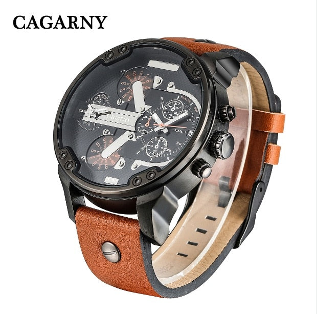 Classy Mens Wrist Watches Waterproof Dual Time Displays Military relogio masculino Male Clock