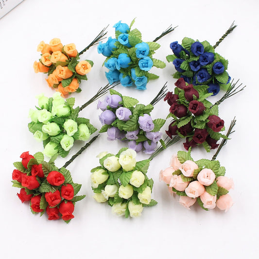 Artificial Flowers Mini Rose Bouquet