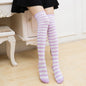 Overknee Anime Socks Striped Elastic Leggings