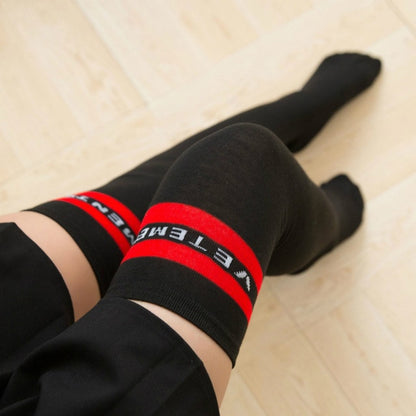 Overknee Anime Socks Striped Elastic Leggings