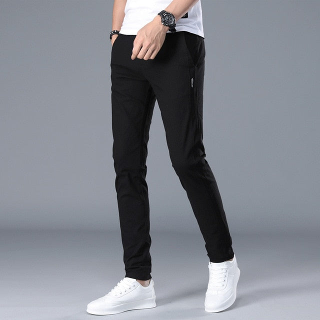 Casual Mens Business Male Trousers Classics Mid