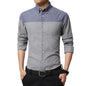 Casual Men Shirt Fashion Brand Chemise Homme Slim Fit Dress