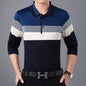 men casual jersey striped mens polos vintage luxury