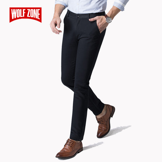 Casual Black Khaki Men Pants Business Fashion