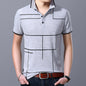 Fasion Brand Polo Shirt Men's Plaid Top Grade Summer Short Sleeve