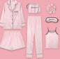 7 Pieces Womens Silk Satin Pajamas