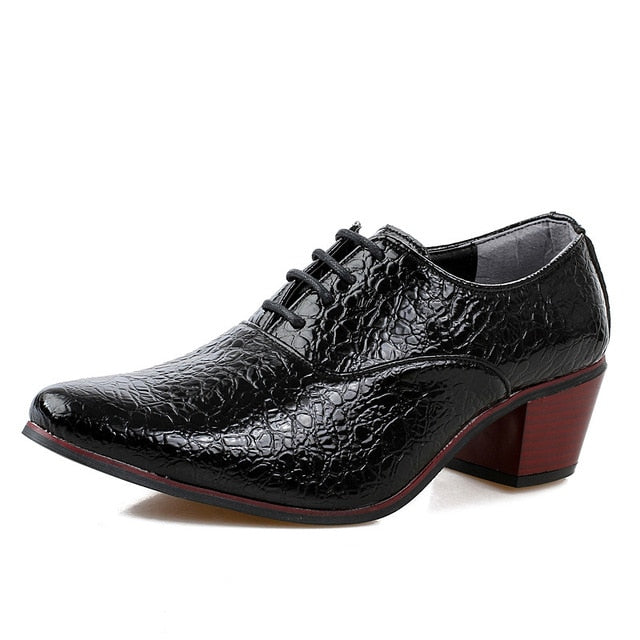 Luxury Men Dress Wedding Shoes Crocodile Leather