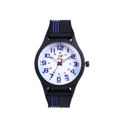 Outdoor Sport Silicone Strap Buckle Simple Mens Clock Quartz Wrist Watches reloj hombre