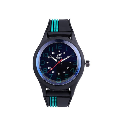 Outdoor Sport Silicone Strap Buckle Simple Mens Clock Quartz Wrist Watches reloj hombre