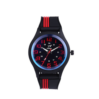 Outdoor Sport Silicone Strap Buckle Simple Mens Clock Quartz Wrist Watches reloj hombre