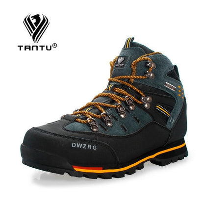 TANTU Men Hiking Shoes Waterproof Leather Shoes Climbing & Fishing